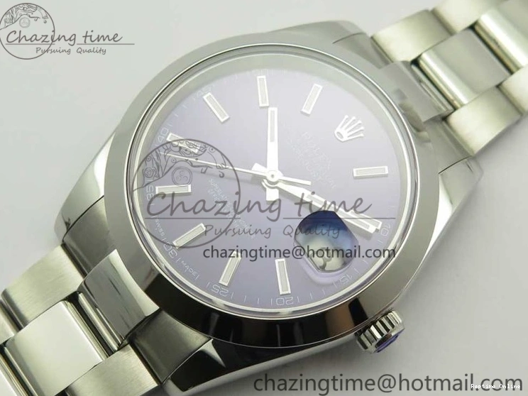 0204 DateJust II 126334 41mm SS BP 1:1 Best Edition Blue Dial Sticks Makers on Oyster Bracelet Bright 3322